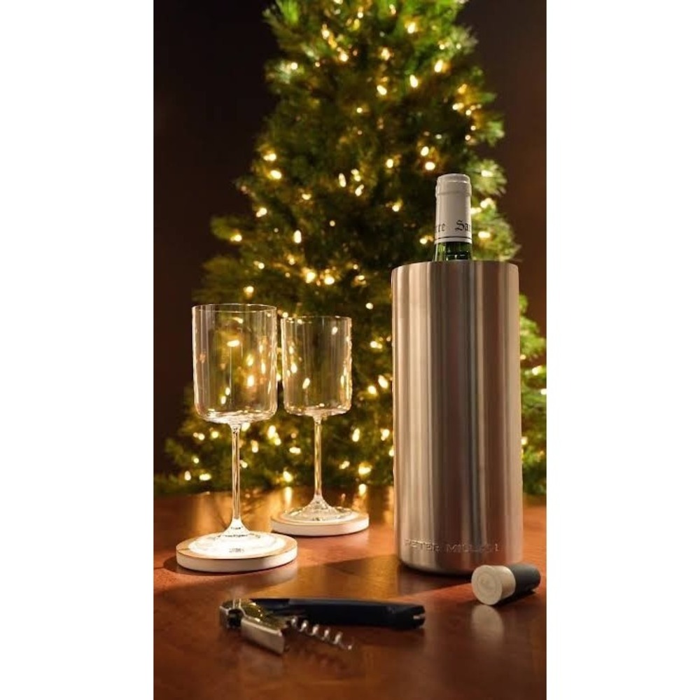 Peter Millar Wine Tumbler Set AF24GWPWINE Color Nickel NEW
